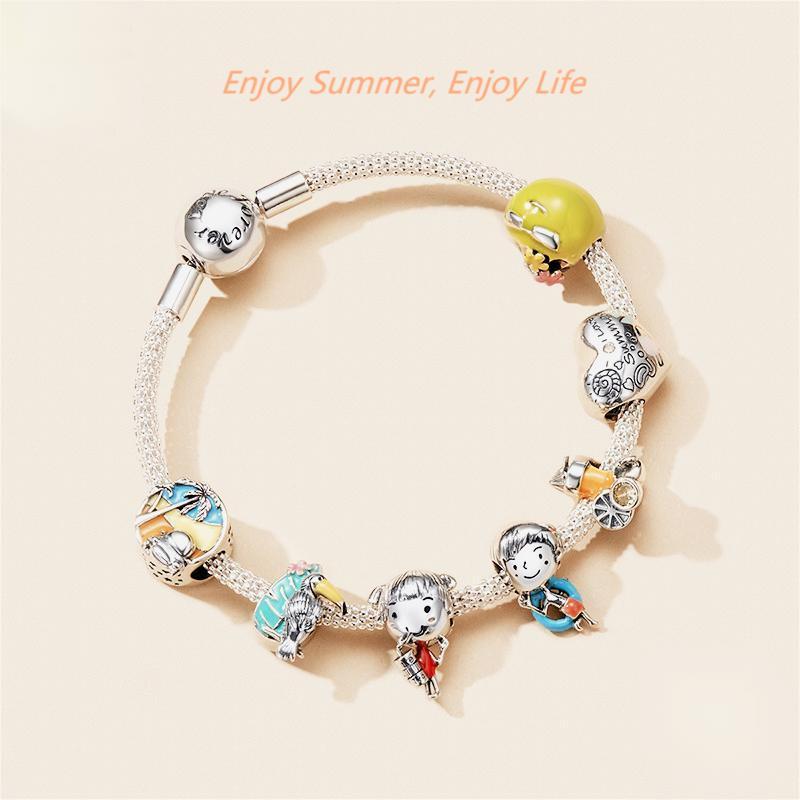 charms for summer,heart shape charm,bird bead
