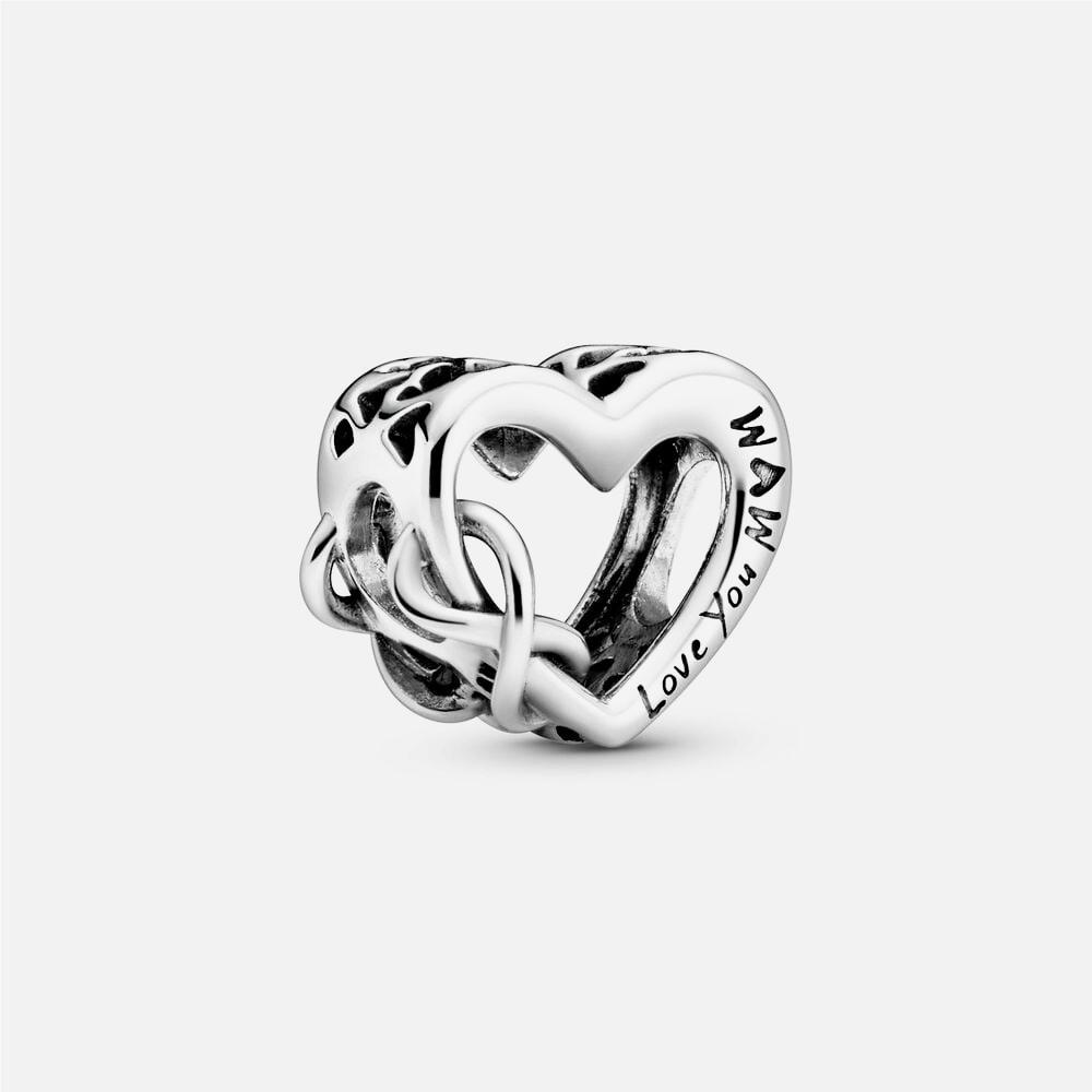 heart shape charms, charms for mother's Day, infinity charm