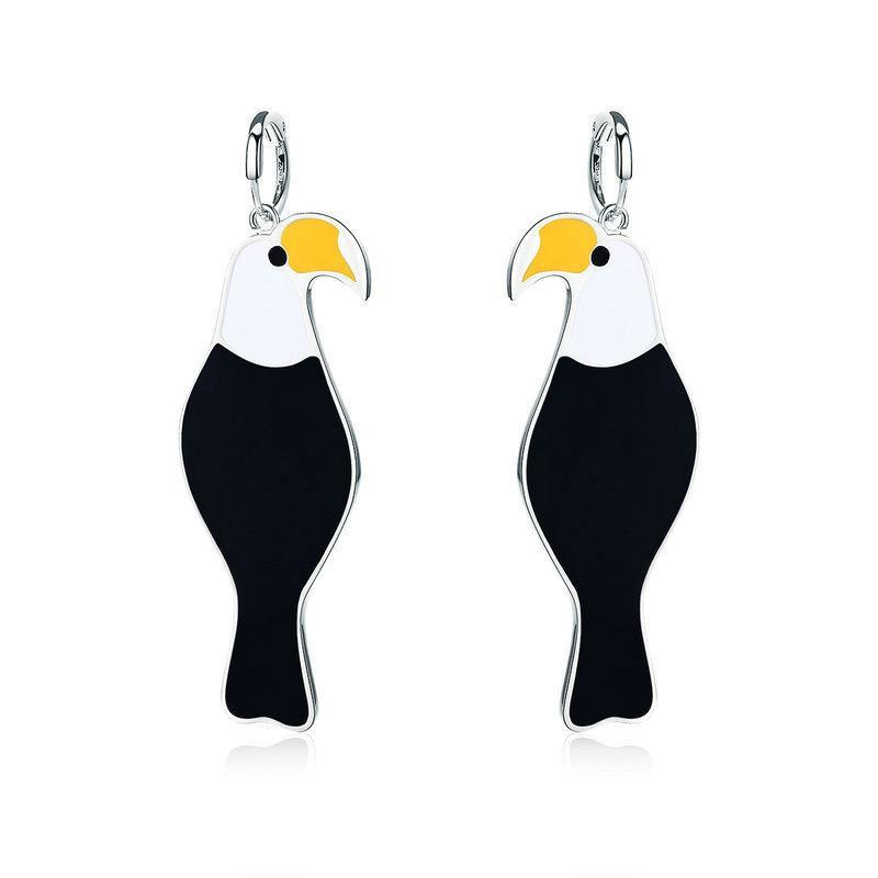 Bird Hoop Earrings