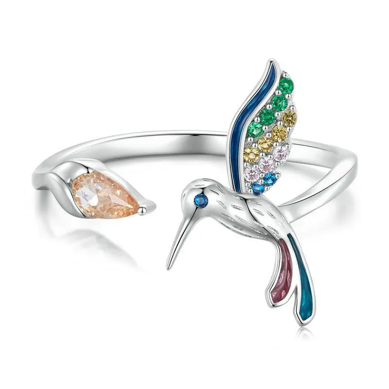 Bird ring and pendant necklace set