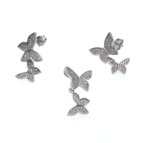 butterfly earring and pendent necklace sets ( L42 ), butterfly rings