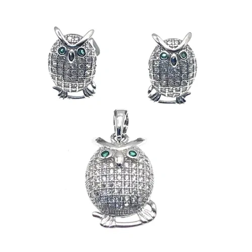 Owl earring and pendent necklace sets( L42 )