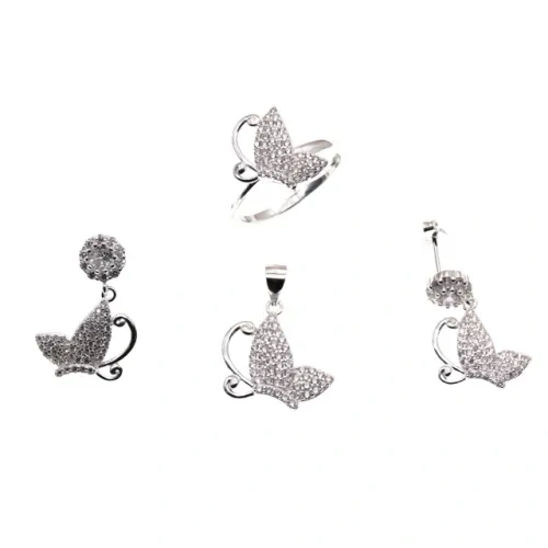 butterfly earring and pendent necklace sets ( L42 ), butterfly rings