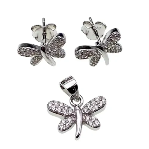 butterfly earring and pendent necklace sets ( L42 ), butterfly rings