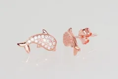 Dolphine&Fish Hoop Earrings ( L42 )