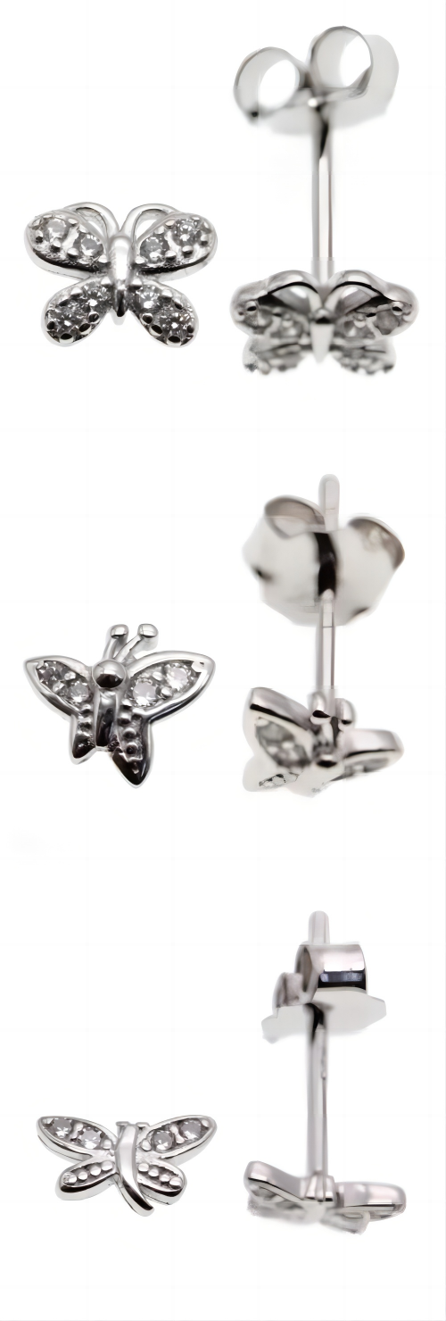 Stud Butterfly Earrings ( L47 )