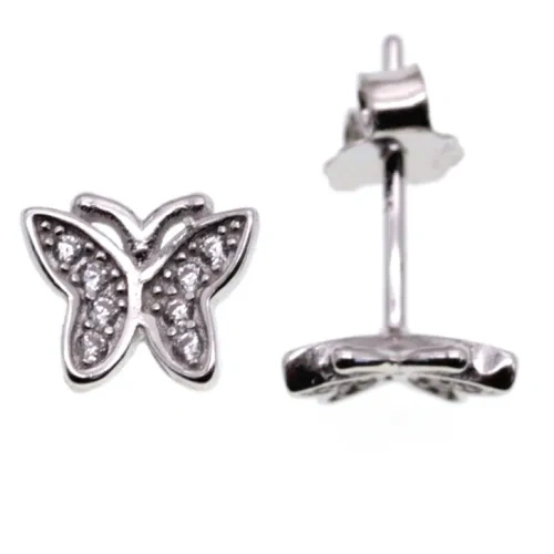 Butterfly Stud Earrings ( L37 )