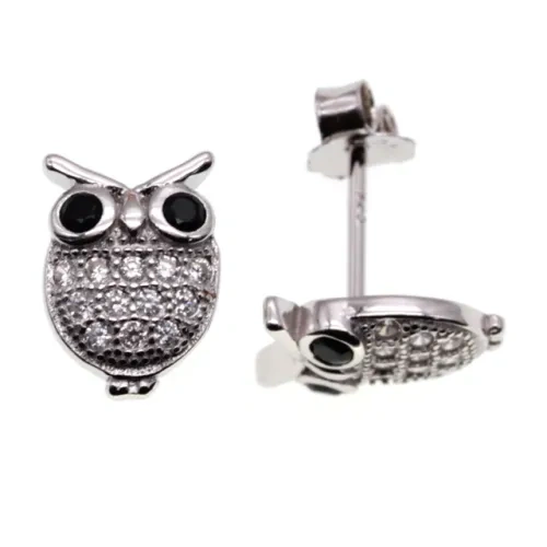 Stud Owl Earrings   ( L37 )