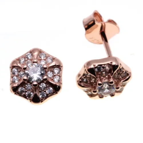 Rose Gold Stud earrings ( L37 ),Flower Stud Earrings