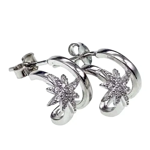 Star Hoop Earrings ( L37 )