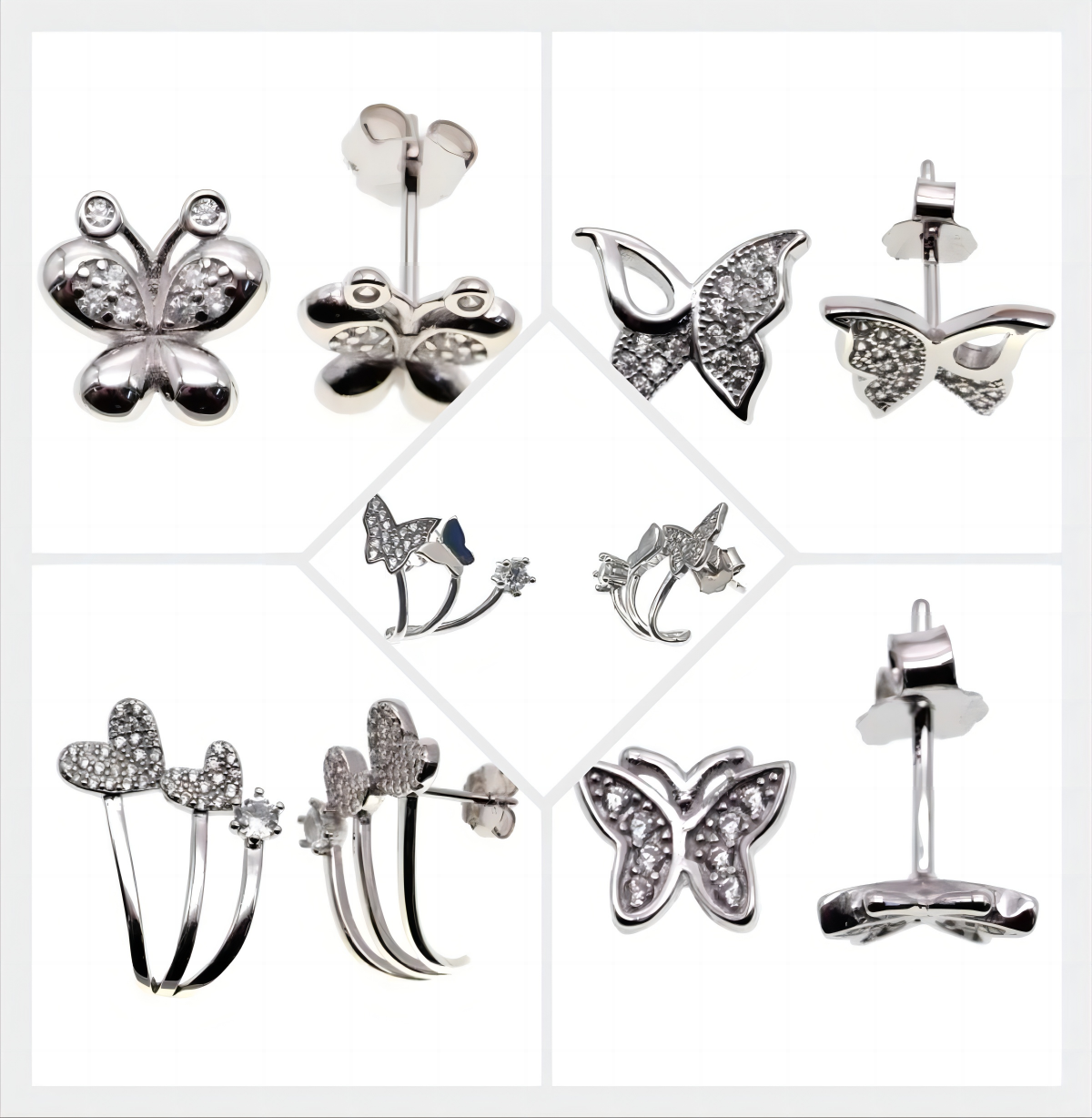 Butterfly Stud Earrings ( L37 )