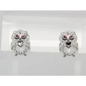 Stud Owl Earrings   ( L37 )