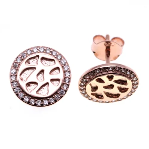 Rose Gold Stud earrings ( L37 ),Flower Stud Earrings