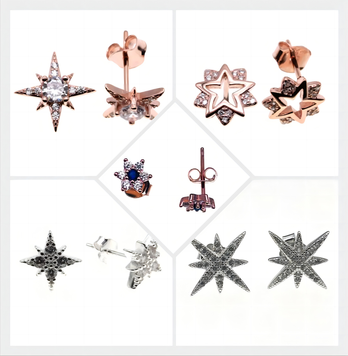 Star Stud Earrings ( L37 )