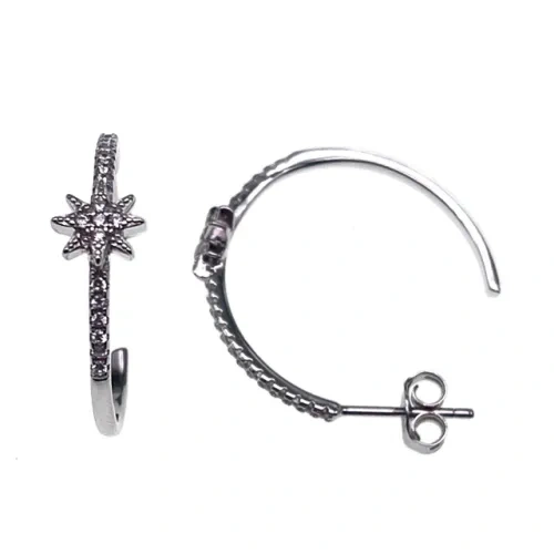 Star Hoop Earrings ( L37 )