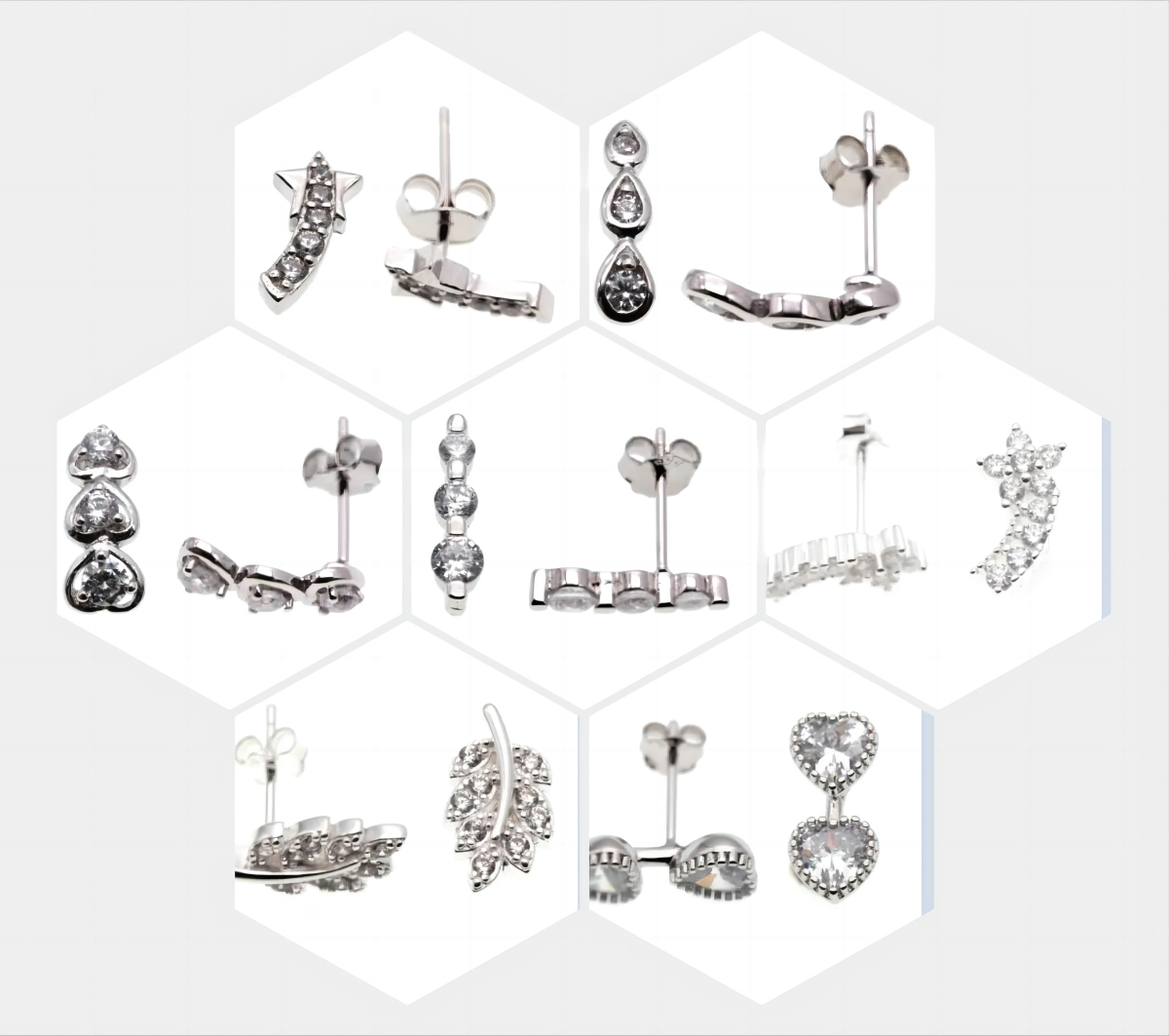 Heart&Star&Leaf Stud Earrings ( L37 )