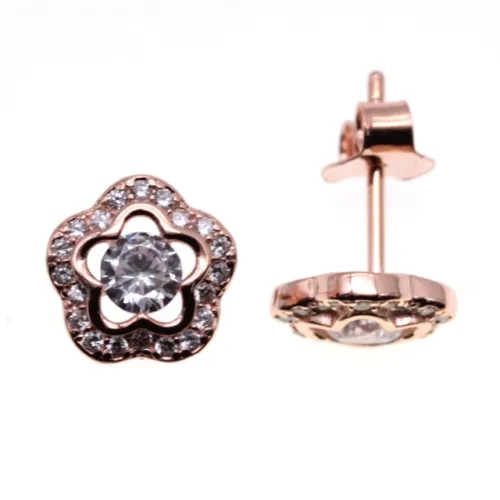 Rose Gold Stud earrings ( L37 ),Flower Stud Earrings