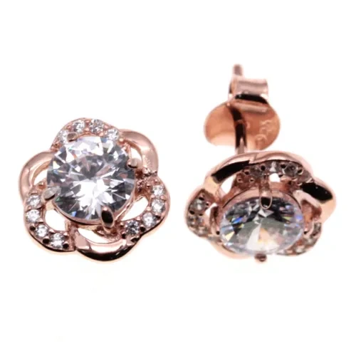 Rose Gold Stud earrings ( L37 ),Flower Stud Earrings