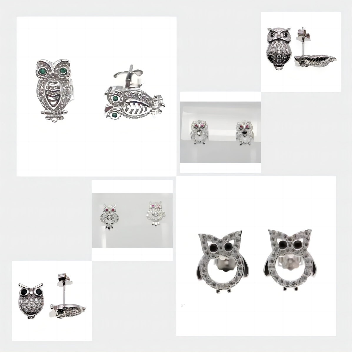 Stud Owl Earrings   ( L37 )