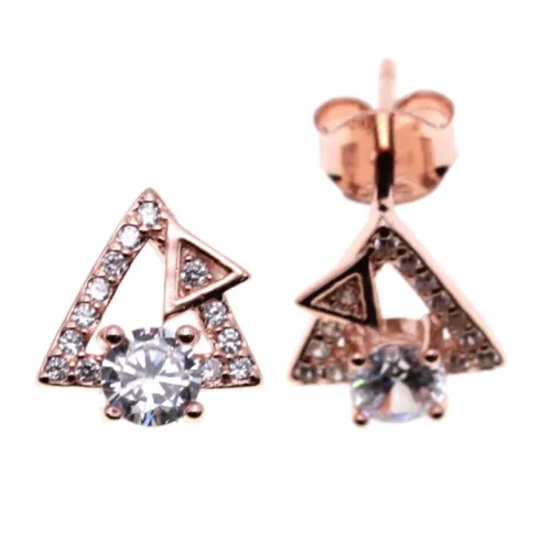 Rose Gold Stud earrings ( L37 ),Flower Stud Earrings