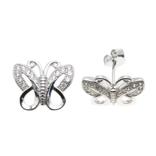 Butterfly Stud Earrings   ( L32 )