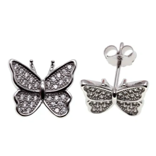 Butterfly Stud Earrings   ( L32 )