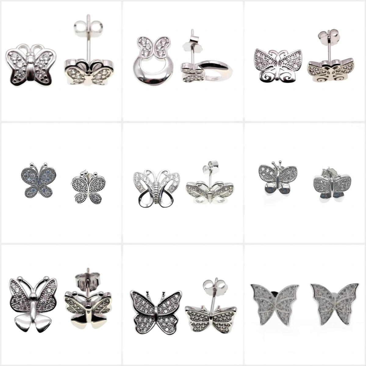 Butterfly Stud Earrings   ( L32 )