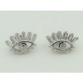 Eye shape Stud Earrings ( L22 )