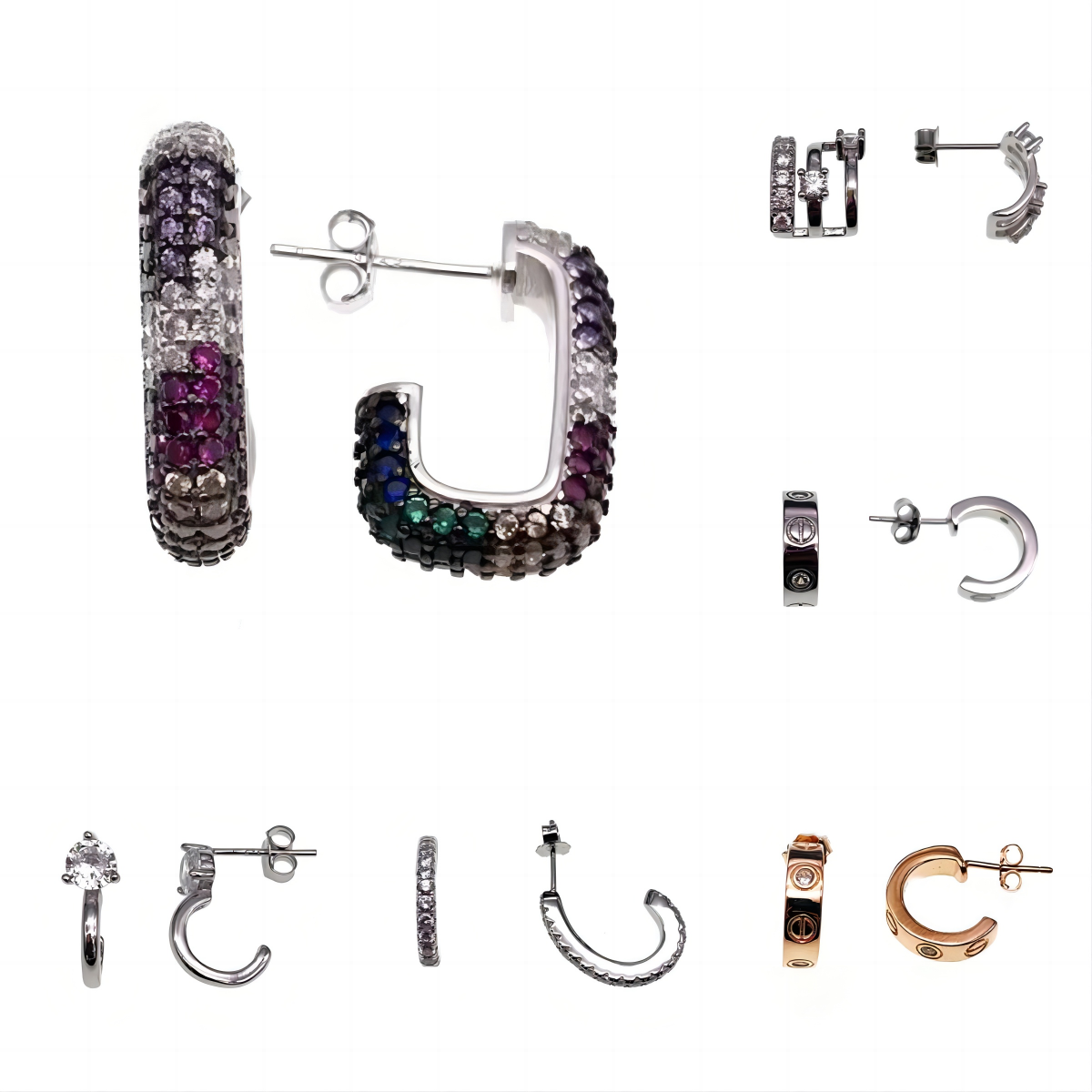 Color Hoop Earrings ( L22 )