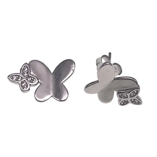 Butterfly Stud Earrings   ( L32 )