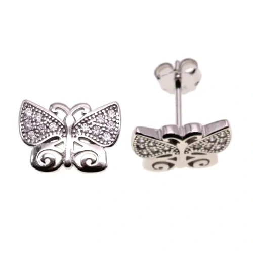 Butterfly Stud Earrings   ( L32 )