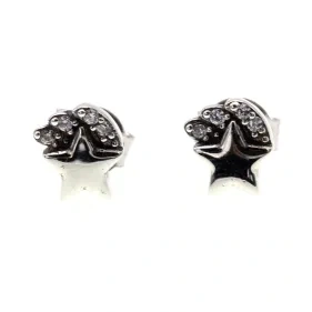White CZ Seastar Stud Earrings ( L32 )