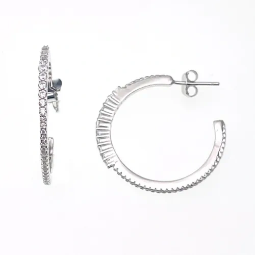 Eye shape Hoop Earrings ( L27 )