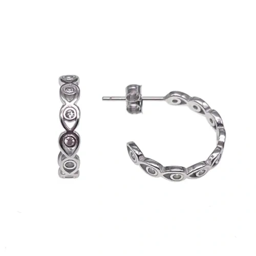 Eye shape Hoop Earrings ( L27 )