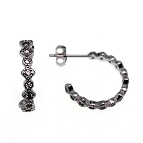 Eye shape Hoop Earrings ( L27 )