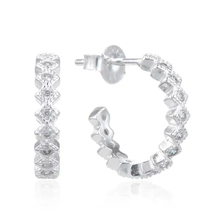 Eye shape Hoop Earrings ( L27 )