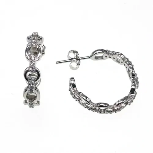 Eye shape Hoop Earrings ( L27 )