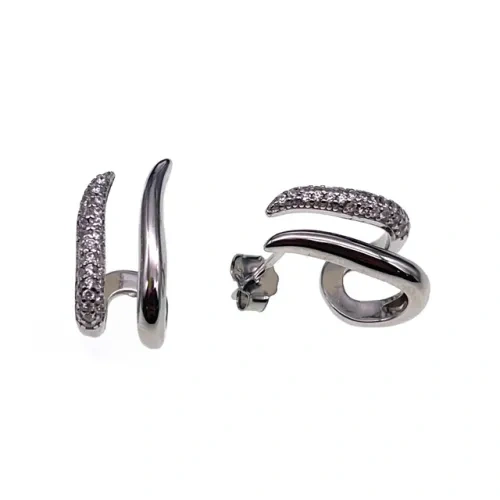 Eye shape Hoop Earrings ( L27 )