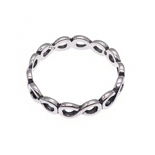 Oxidized plain Infinity Rings - L22