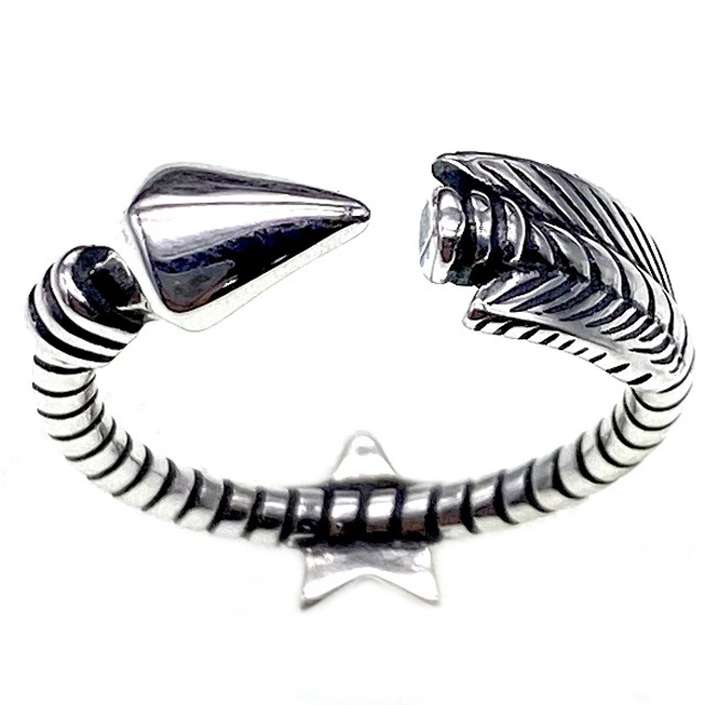Oxidized Star Rings - L17