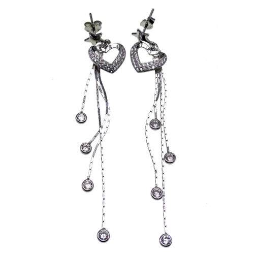 Heart design Hanging Stud Earring  - L42