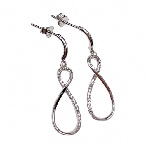 Hanging Stud Infinity Earring   - L48