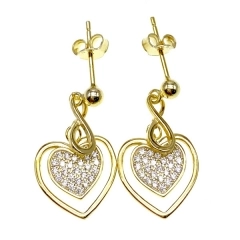 Hanging Stud Heart&Infinity Earring  - L52
