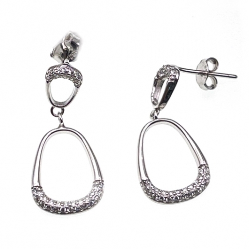 Hanging Stud Infinity Earring   - L48
