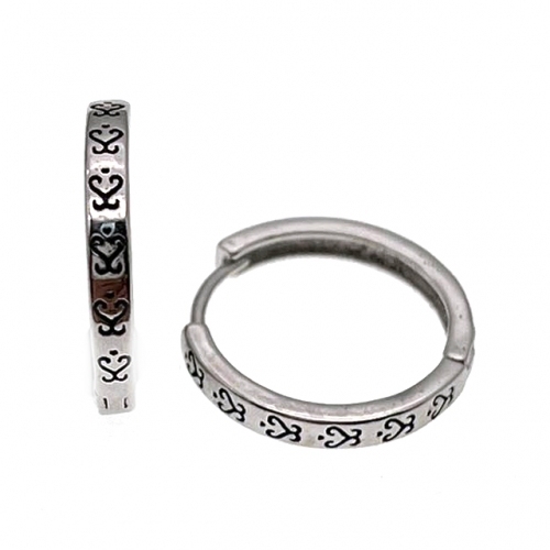 Plain Heart Hoop Earring  - L37