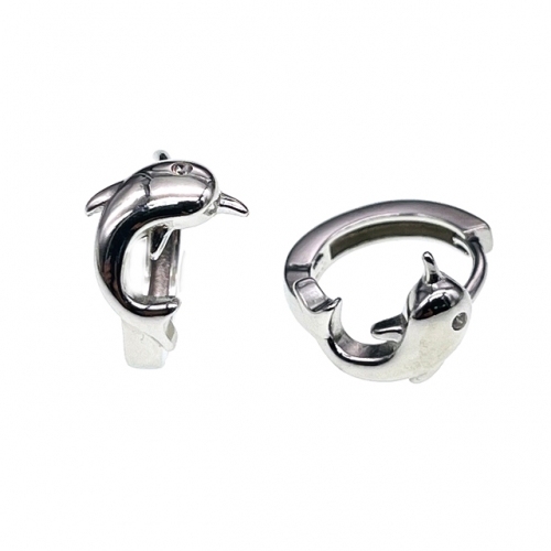 Plain Dolphine Hoop Earring  - L27