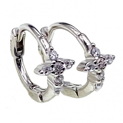 Hoop Cross Earring  - L42
