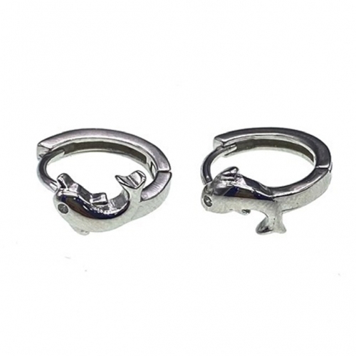 Plain Dolphine Hoop Earring  - L22