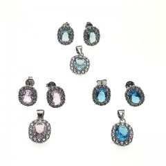 Stud Heart Earring and Pendant Set - L22
