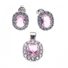 Stud Heart Earring and Pendant Set - L22